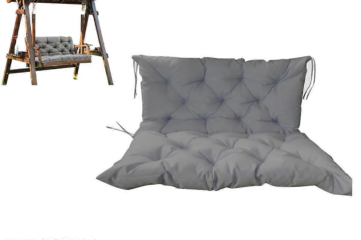 Swing Cushion Portable Bench Soft Chair Padded with Backrest Compact -Dark Grey