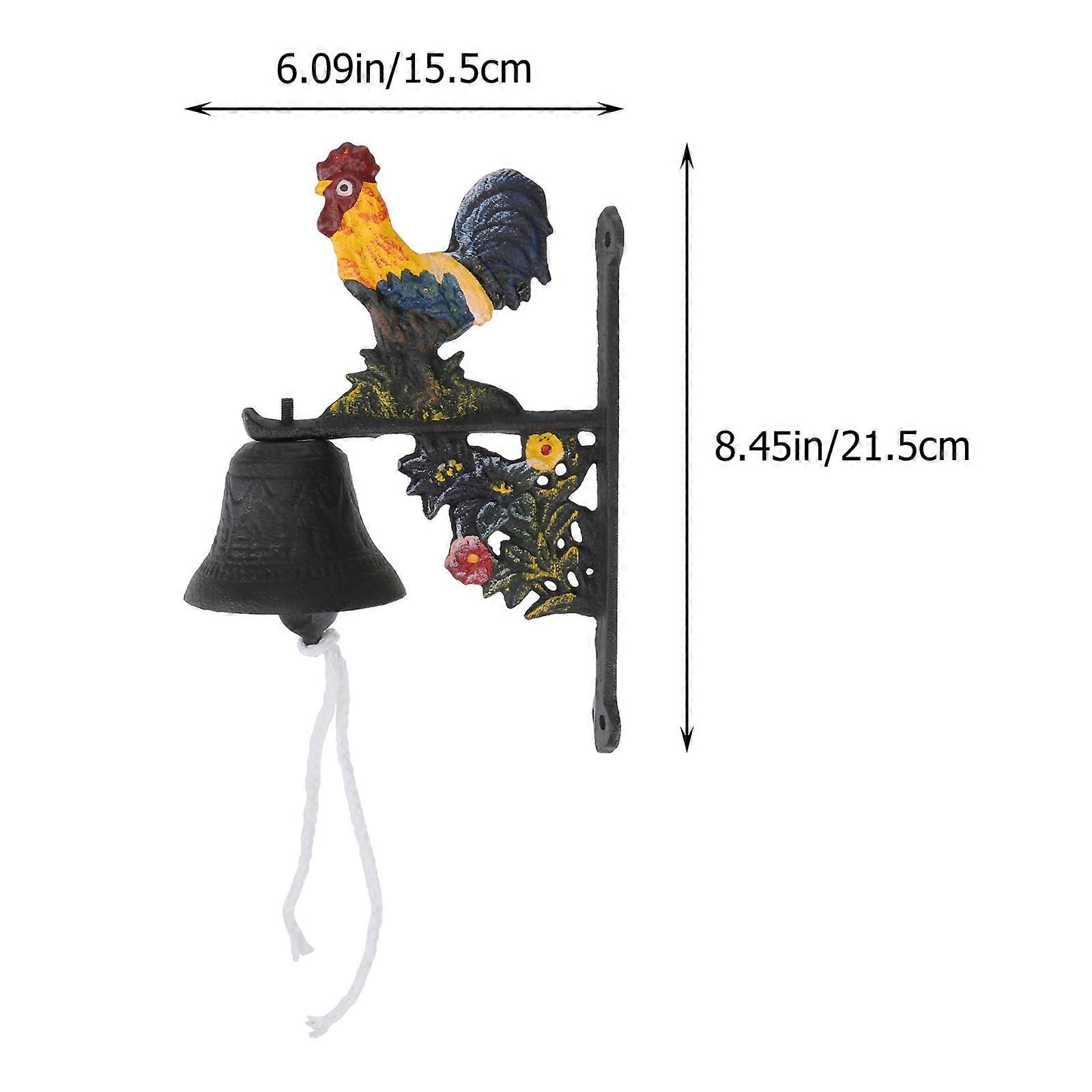 Vintage dörrklocka Antik järnväggklocka Väggmonterad handvevande dörrklocka