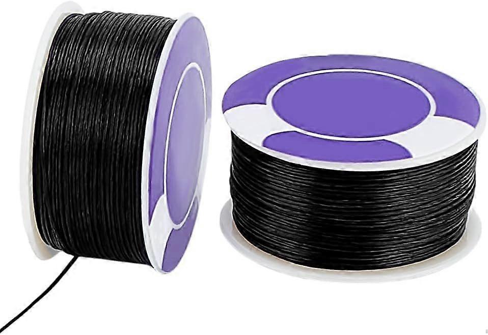 0.1mm Nylon Beading Thread 100 Yards Black Bracelet Cord Seed Bead String Thread String Sewing Cord for Jewelry Making DIY Craft Necklaces Earrings Le