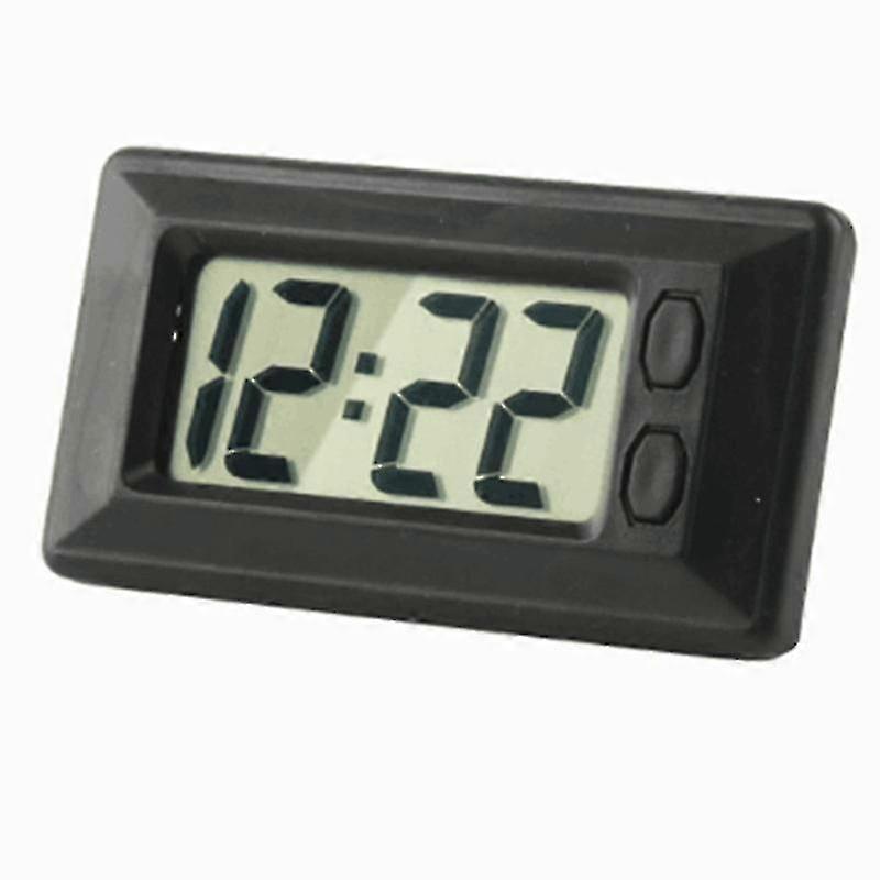 Ultra-thin Car Clock Micro Dashboard Electronic Clock with Time and Calendar Display,Black