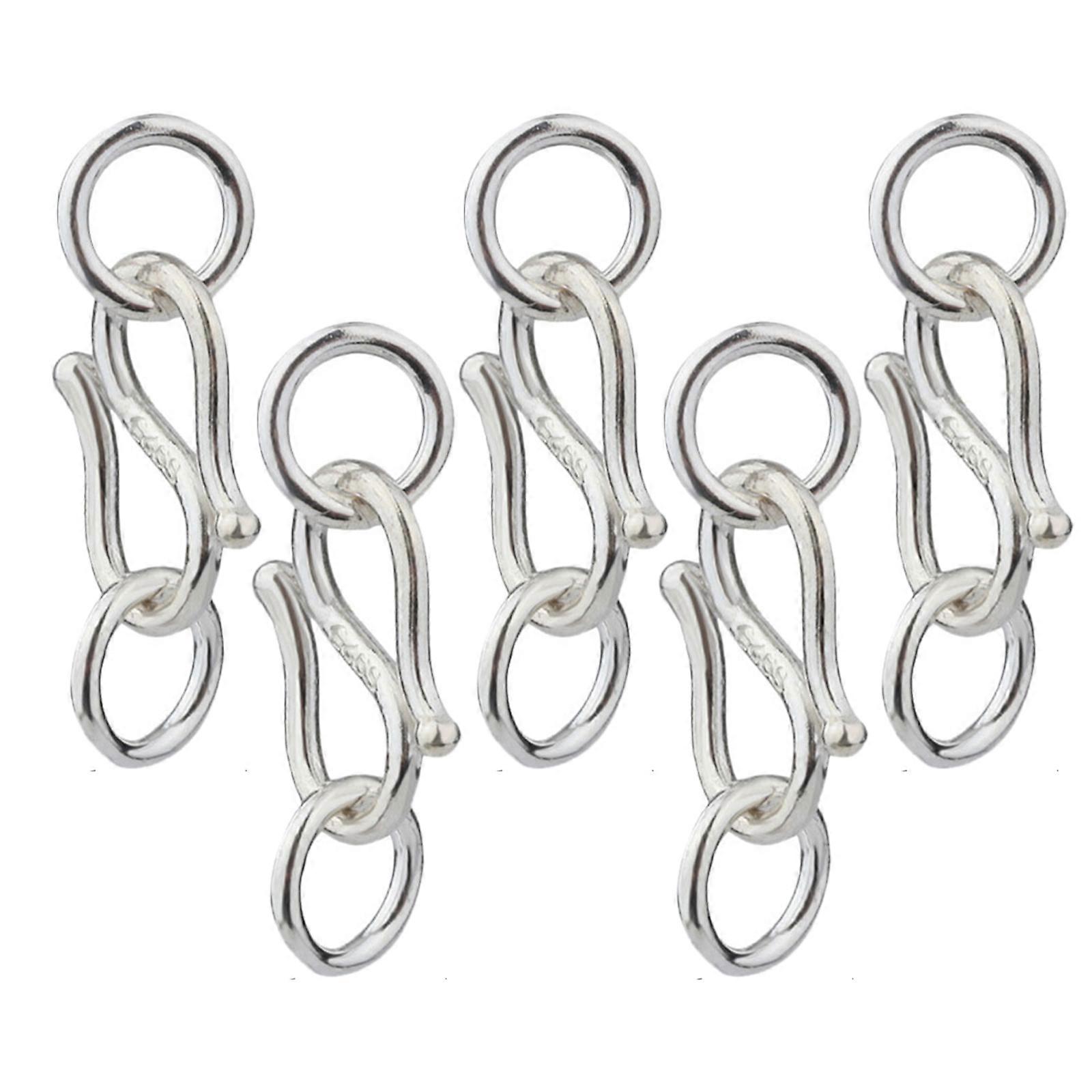 Silver S Hook Clasp for DIY Jewelry Making 20Pcs Bracelet Accessory