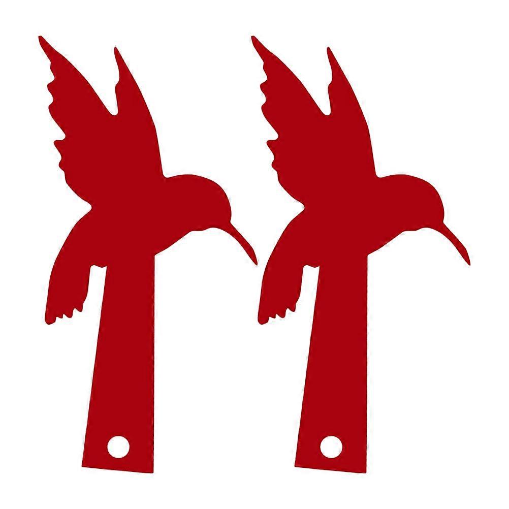 Red Acrylic Mailbox Decoration Flag Bird Design for Garden Mailbox 2Pcs