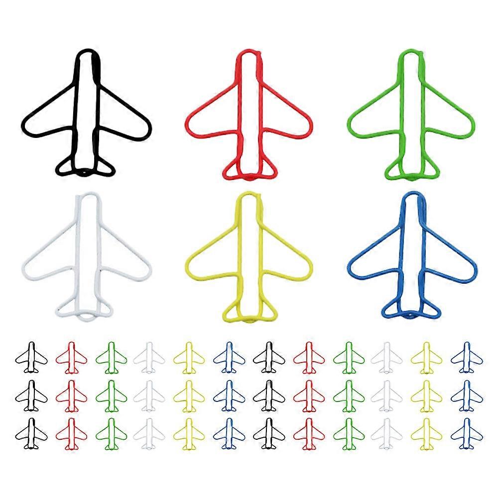 Assorted Color Airplane Paperclips for Students and Office 70Pcs