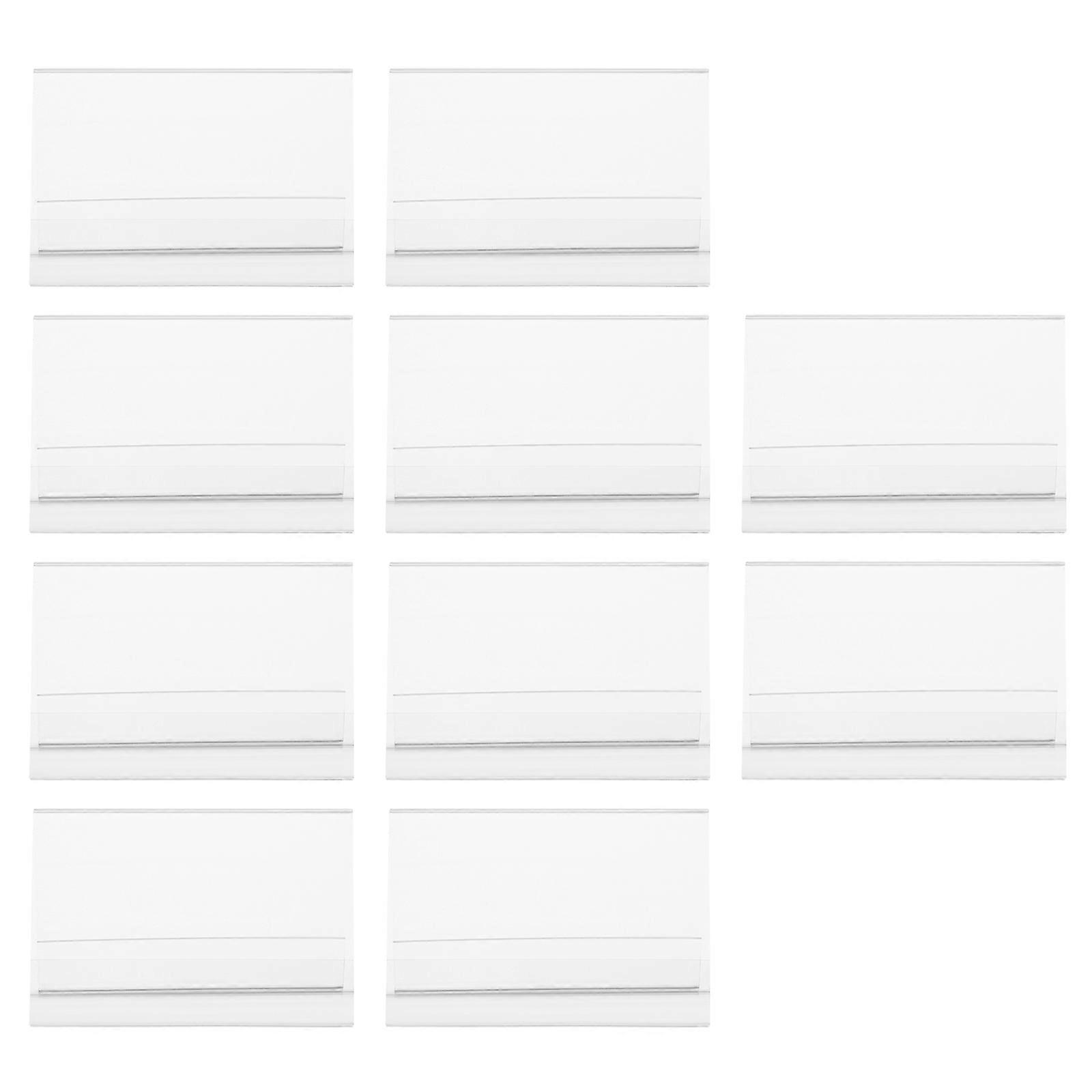 Acrylic Name Plate for Desk Use 10Pcs Transparent Display Stand