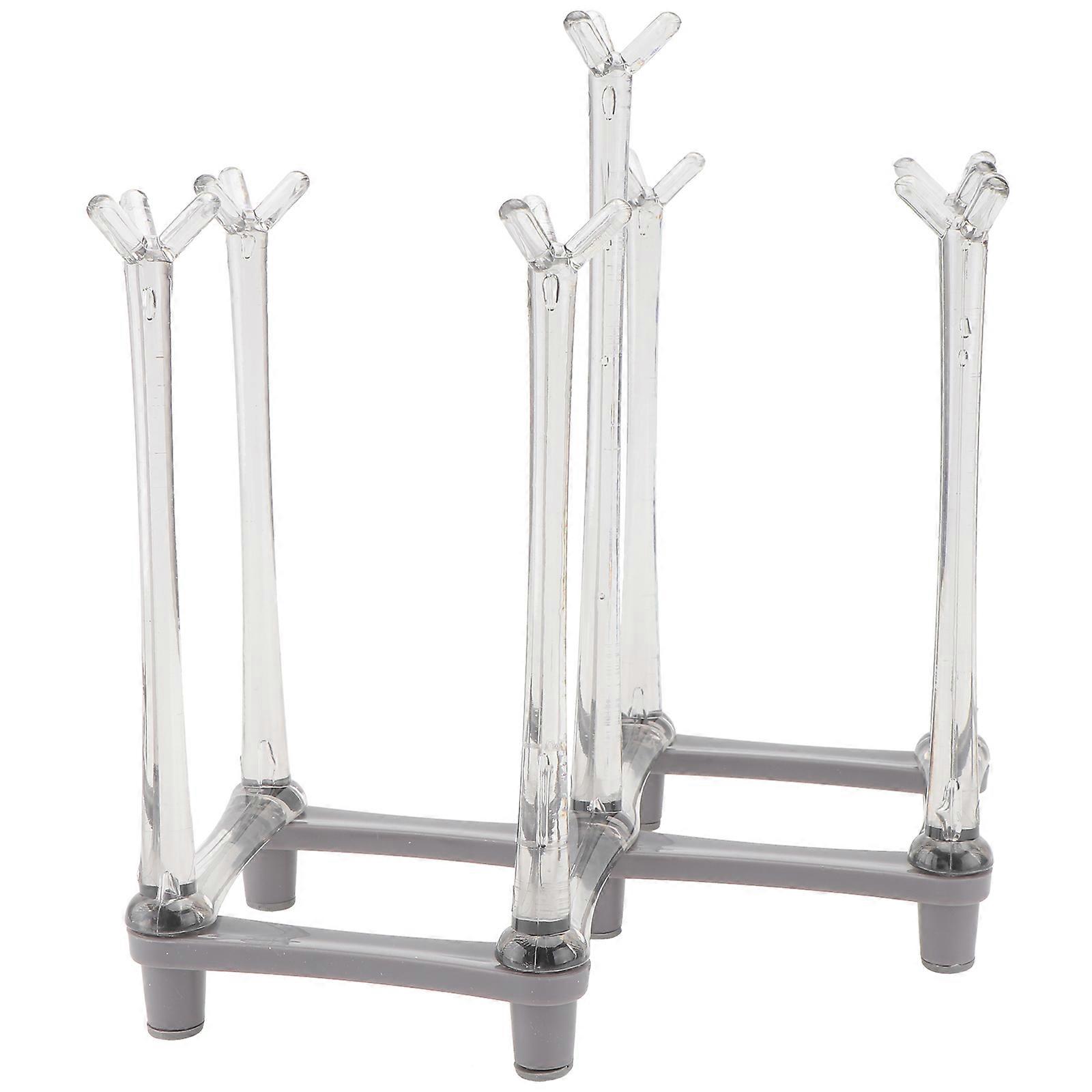 1Pc Creative Wine Glass Holder Beautiful Upside Down Goblet Storage Rack Grey