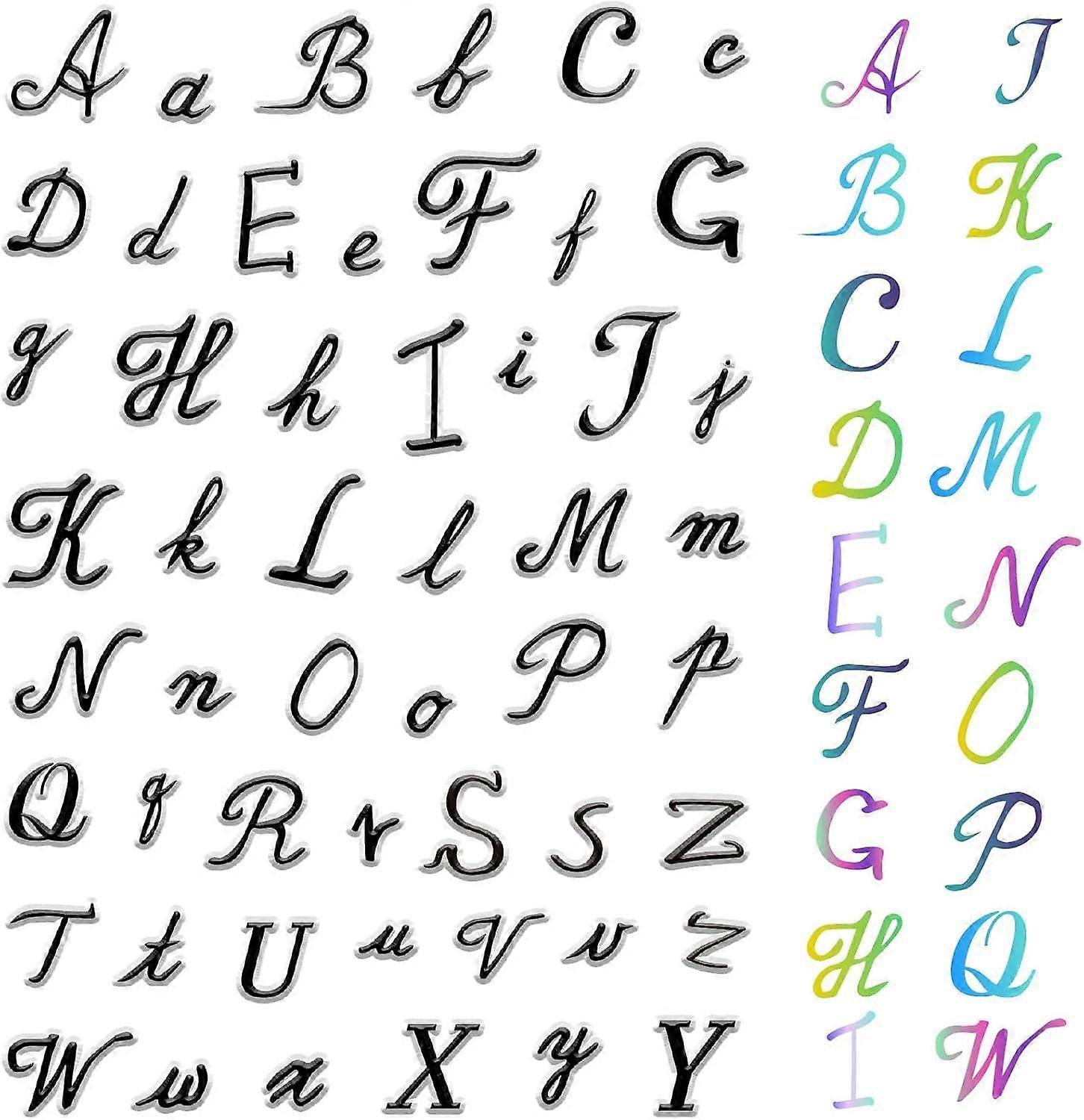 Letters Numbers Clear Rubber Stamps Alphabet Writing for Card Making Initial Transparent Silicone Seals Stamp Journalism Card Making Friends DIY Scrap