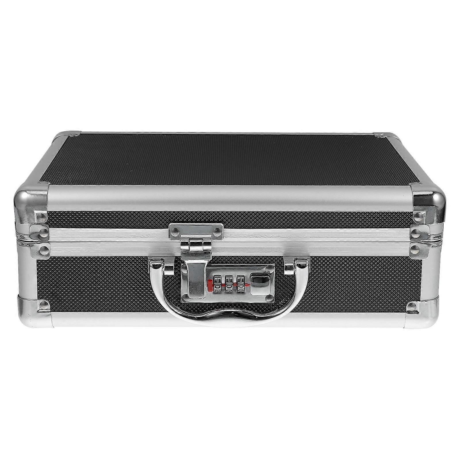 Aluminum Alloy Storage Box for Protective Tool Storage 2Pcs Portable Hard Case with Foam