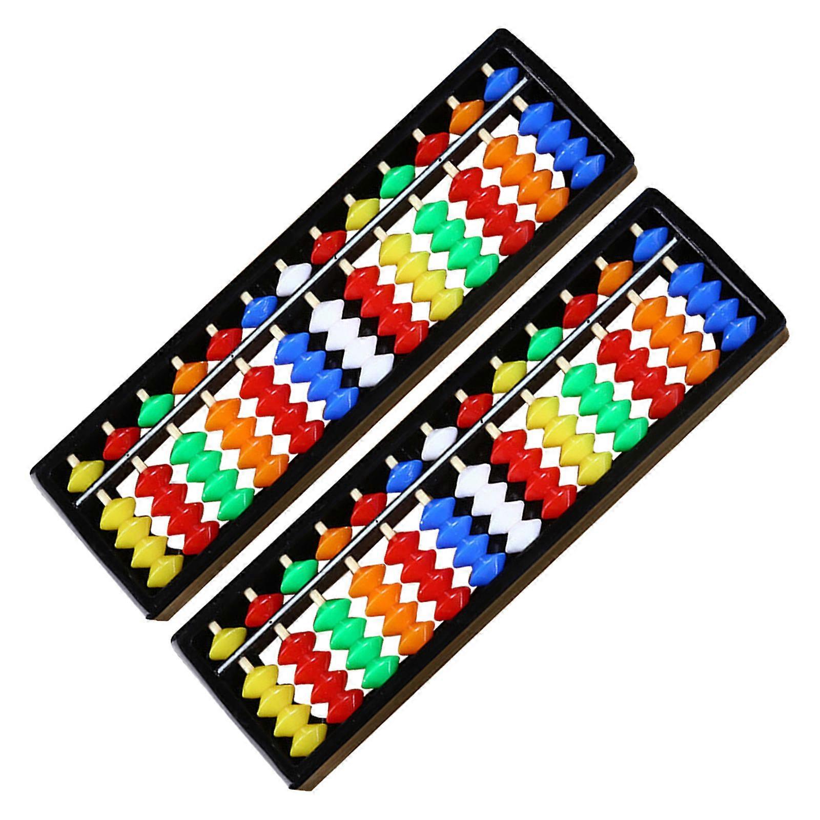 Math Learning Toy Abacus for Kids 2Pcs Colorful Plastic Teaching Tool