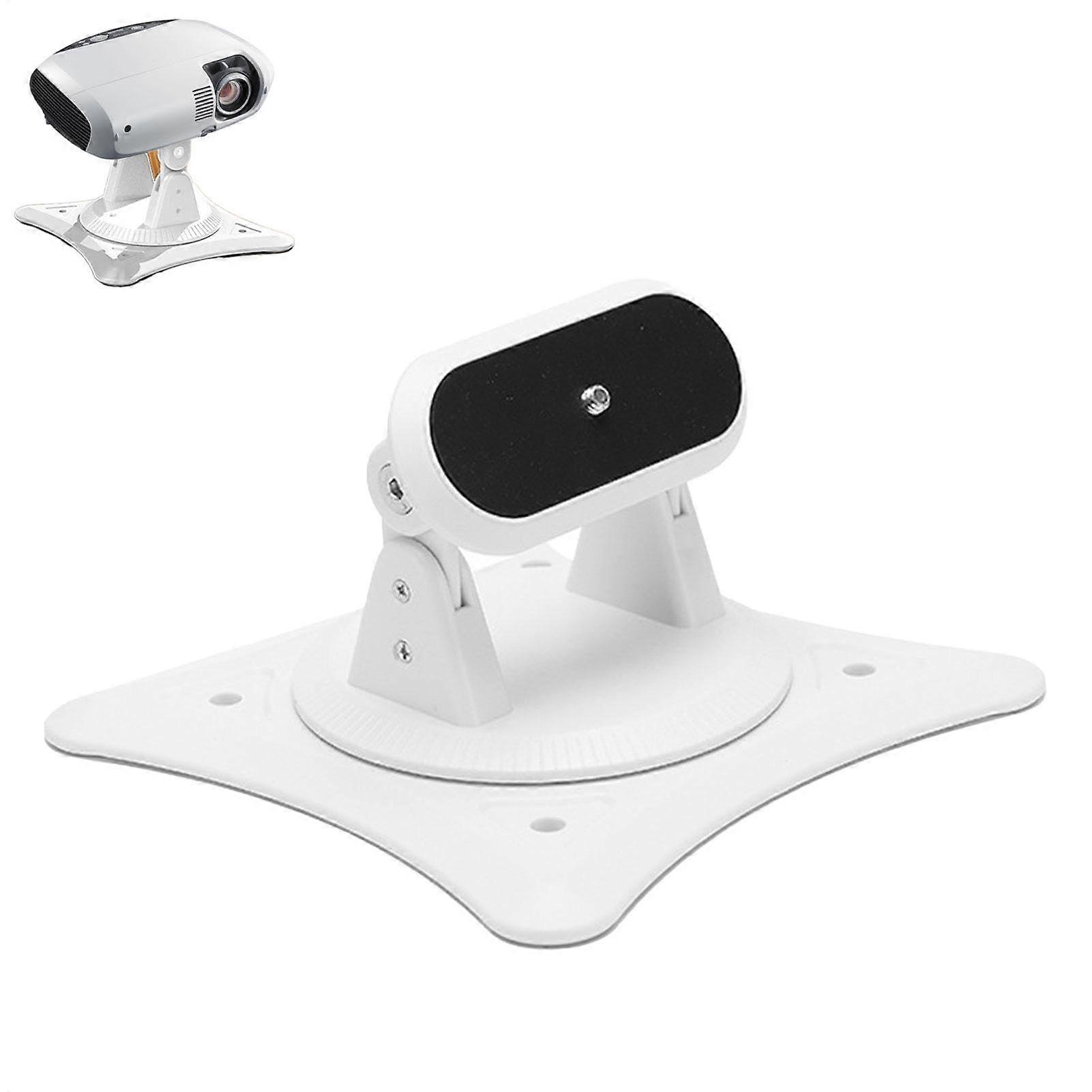 Projector Desk Stand, Tripod Tabletop Mount, 360 Degree Adjustable, MultiAngle Projector Stand, White/Dark Grey Heather