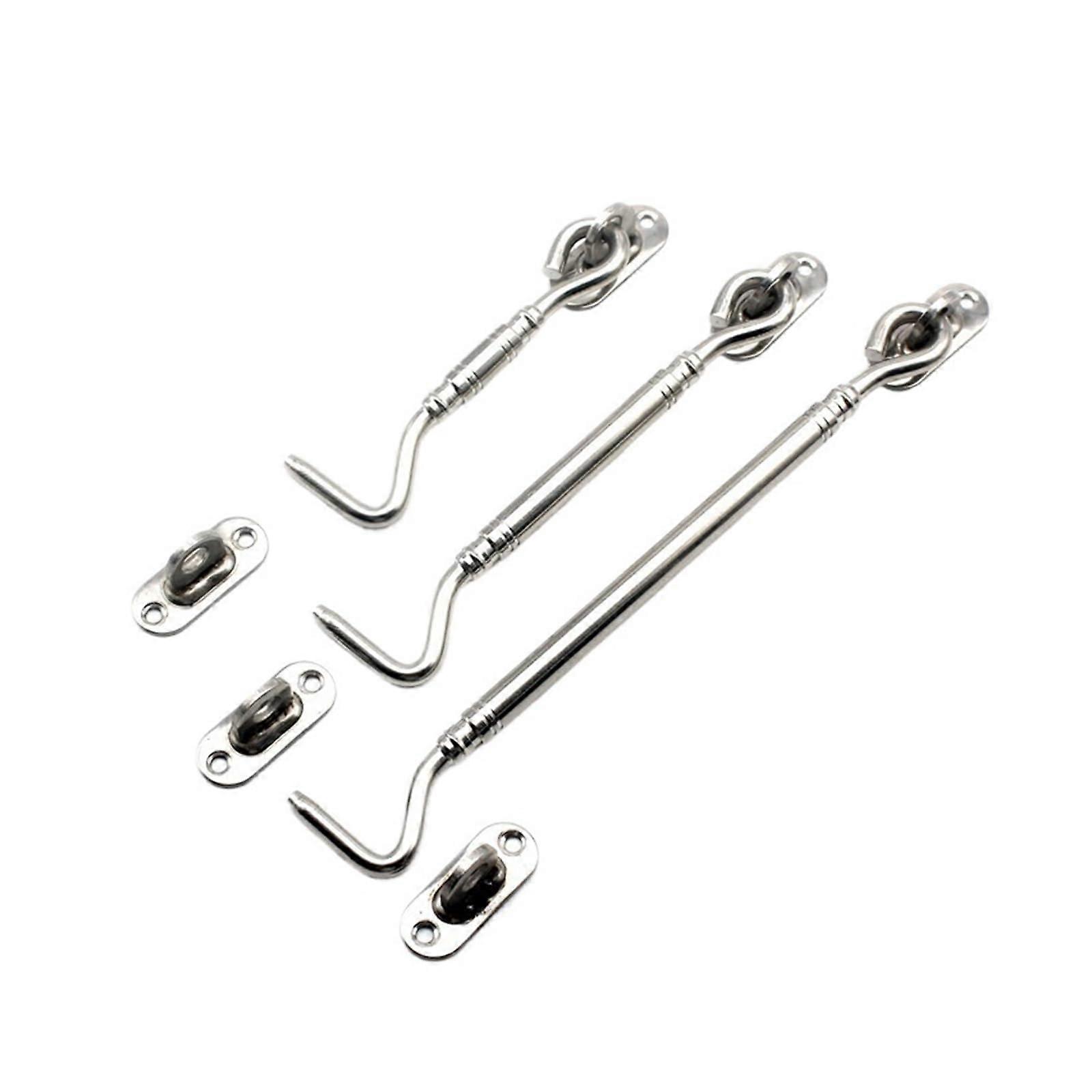 RustProof Stainless Steel Cabin Hook Latch for Doors and Windows, Secure Shed Privacy Lock, 6 Inch