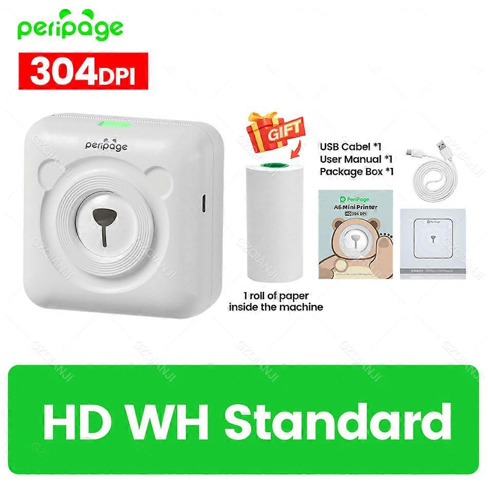 7 Colors Peripage A6 304DPI Mini Photo Printer Notes Sticker Label Printing Machine Bluetooth Portable Wireless Printer Marker