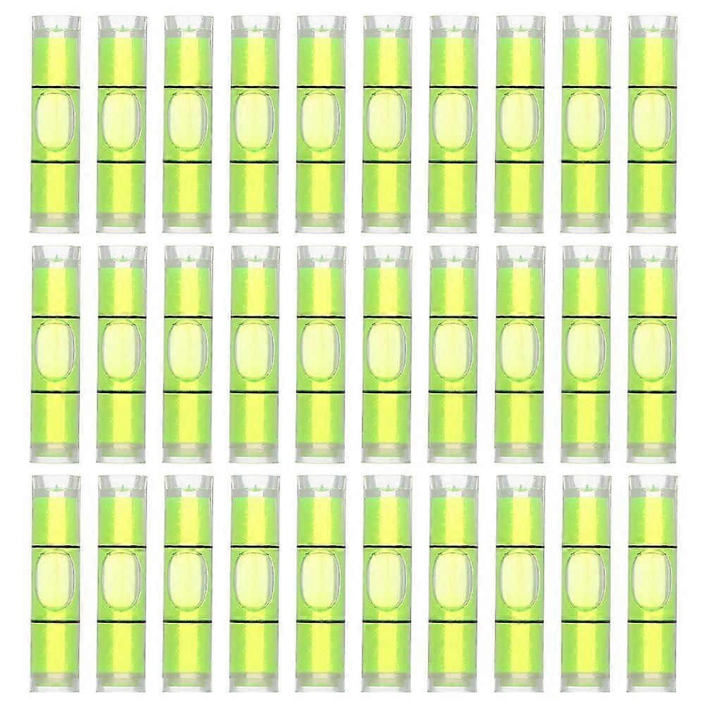 50pcs Mini Cylindrical Level Small Horizontal Bubble Levels 8x23mm Plastic Bubble Level Vial Bubble Spirit Level Measuring Layout Tools