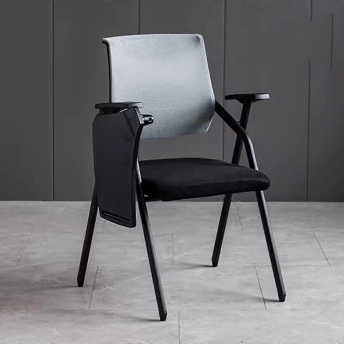 Mesh Office Chair with Lumbar Support, Ergonomic Mesh Back, FlipUp Arms, Foldable Stackable Design