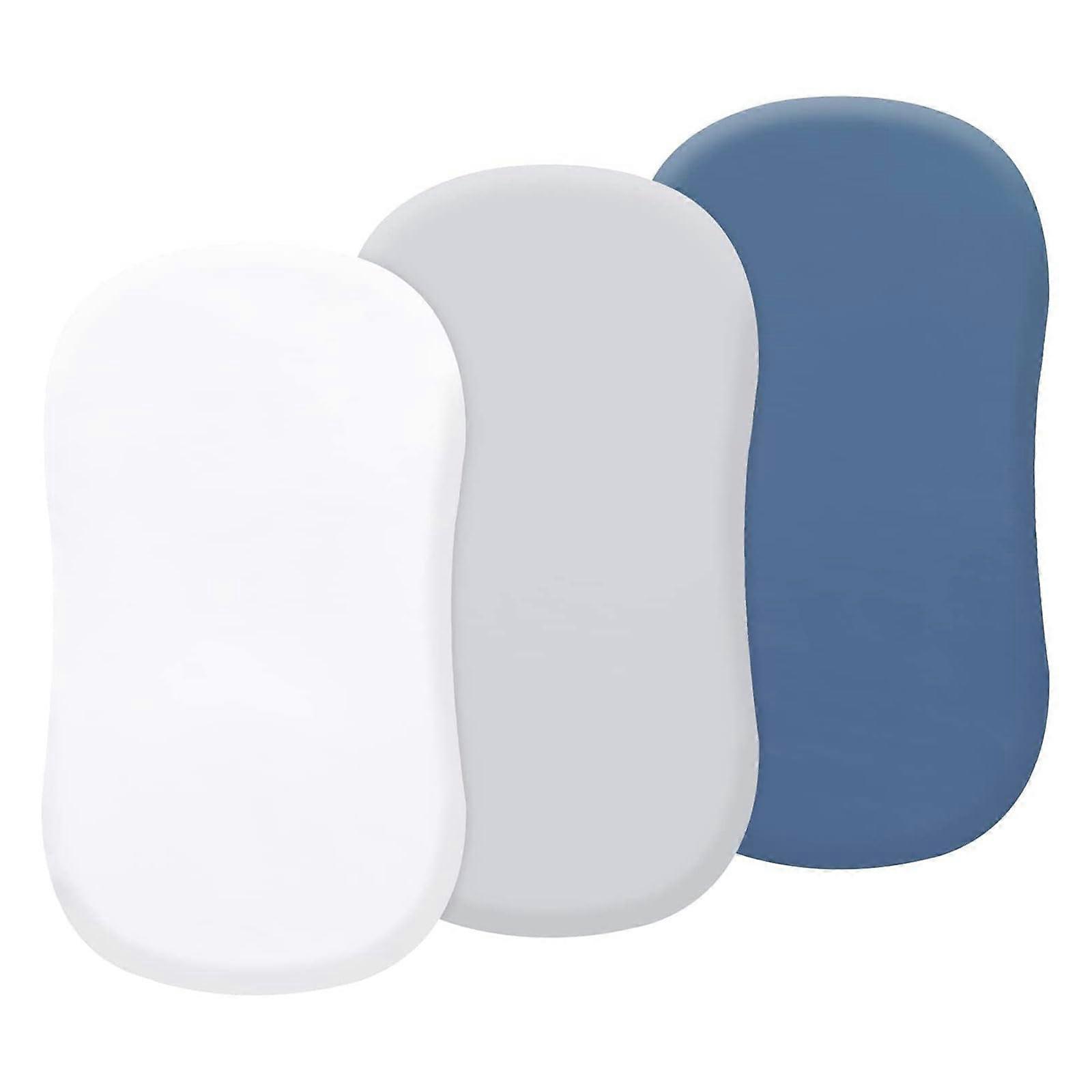 3 Pack Fitted Bassinet Sheet and Waterproof Crib Mattress Protector, Breathable Secure Fit Design
