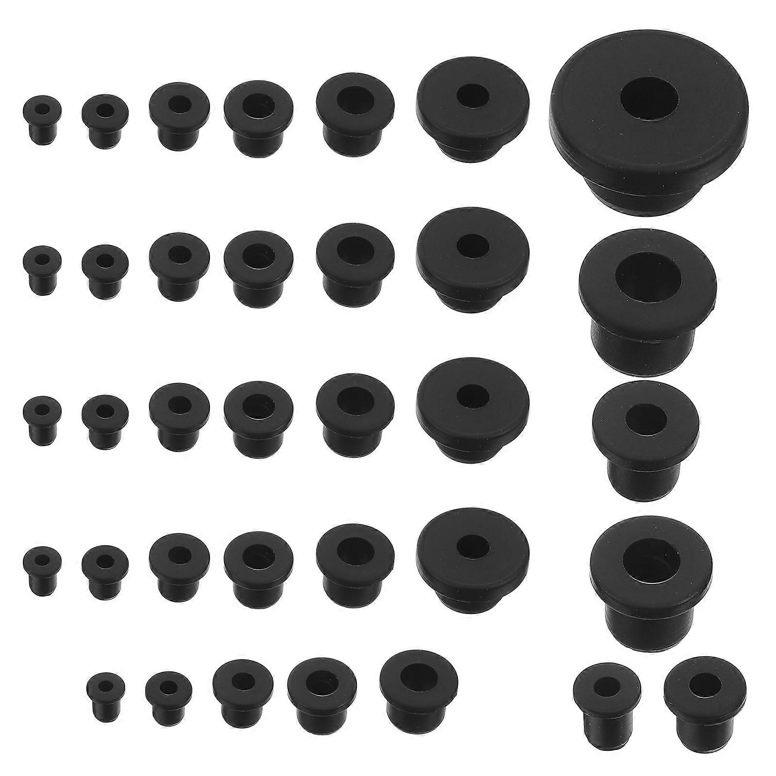 Firewall Silicone Silicone Plug for Wire Protection 100Pcs Set Black