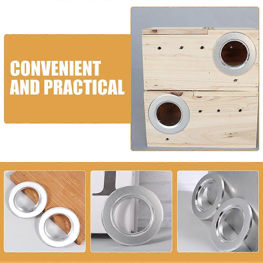 Bird Nest Metal Ring Guards for Breeding Box with 6Pcs Replacement Pieces