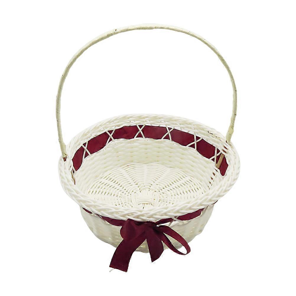 Woven Basket With Handle Rustic Lifestyle Storage For Religious Services 1Pc
