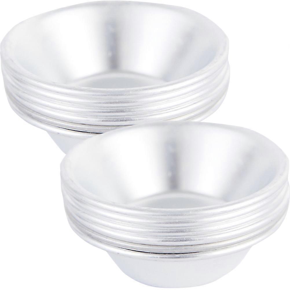 Reusable Egg Tart Baking Mold Round Metal Mold for Kitchen 12Pcs