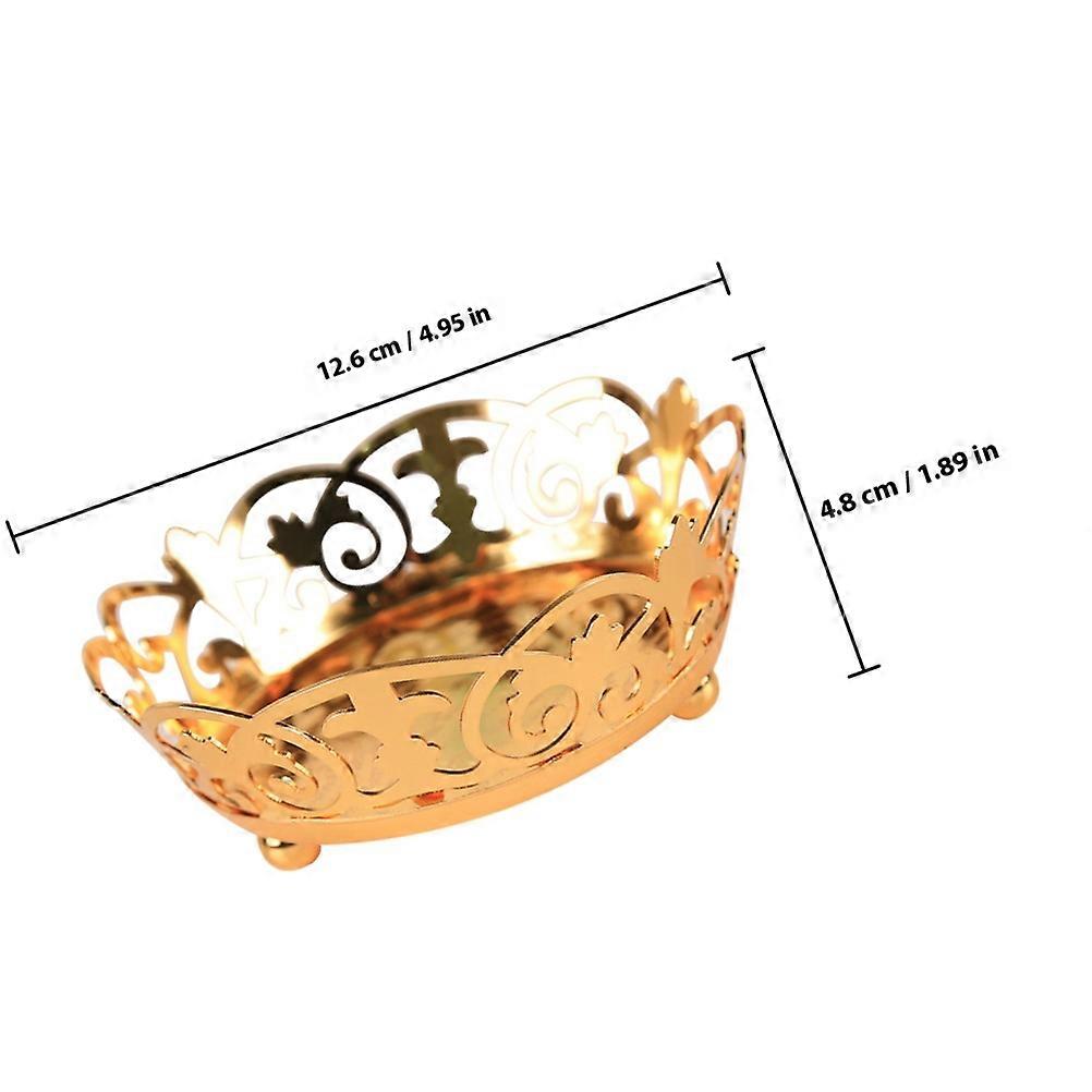 Golden Iron Multi-Function Candy Plate for Home Snacks Tray