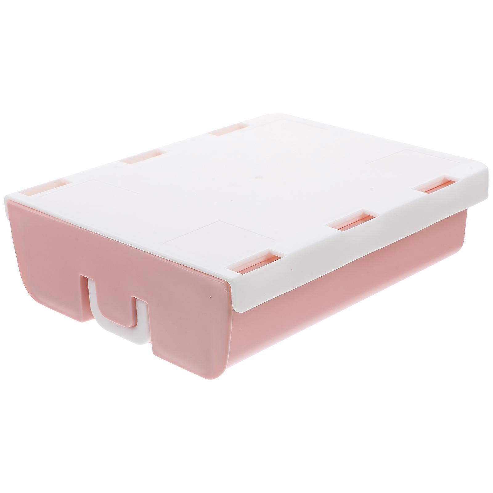 Multi-Function Desk Drawer Pink Organizer for Storage Use 2Pcs Office Accessory