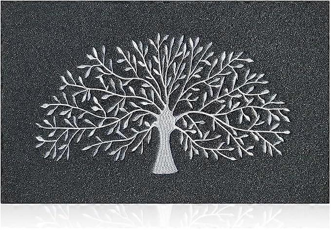 Non-slip indoor door mat with rubber backing