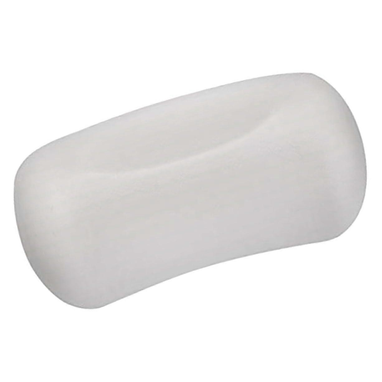 Bath Pillow with Ergonomic Neck Support and Secure Suction Cups for Spa Relaxation, White