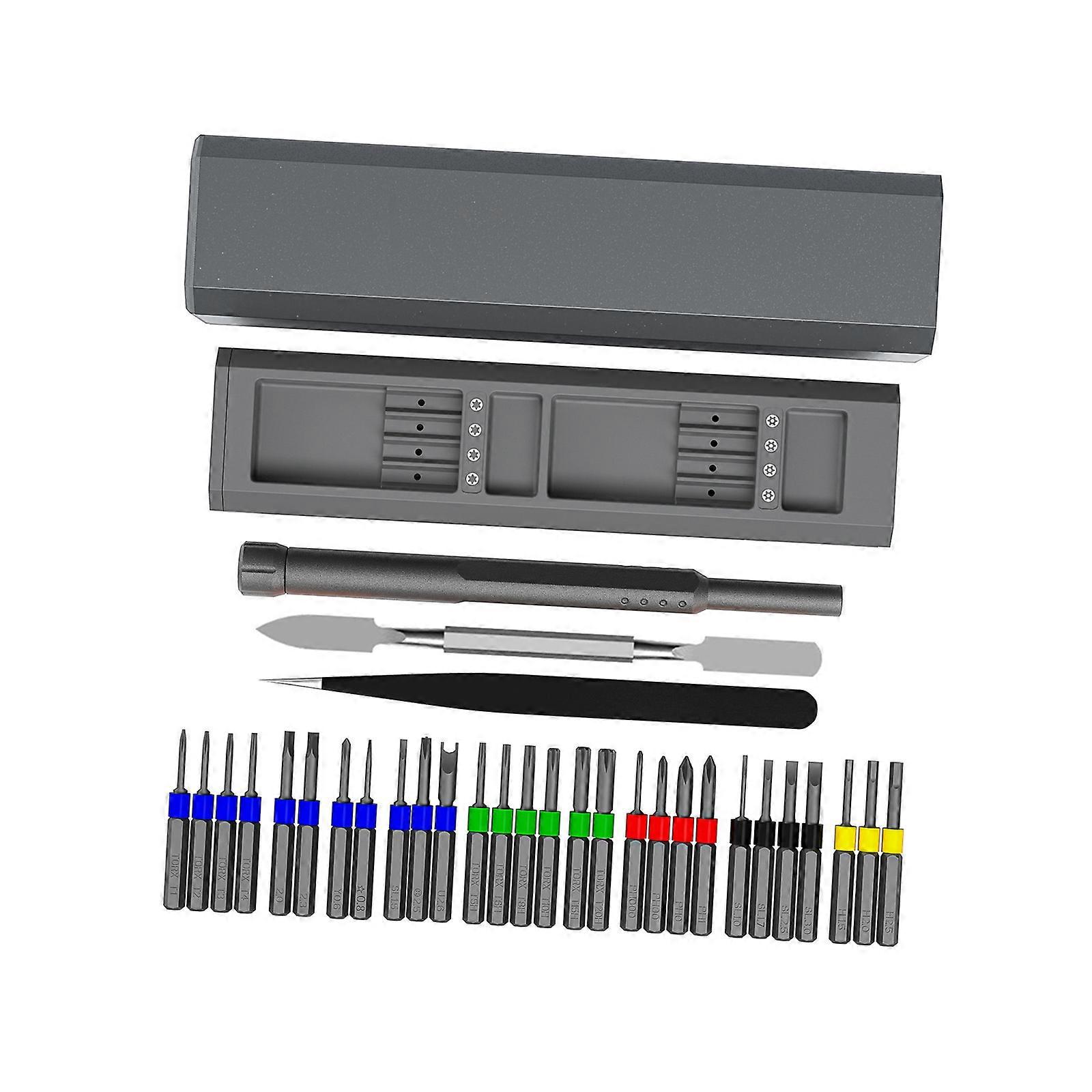 Precise Crafted 31 in 1 Mobile Phone Electronics Maintenance Disassembly Set Suitable for Various Gadget Repair Needs Multicolor