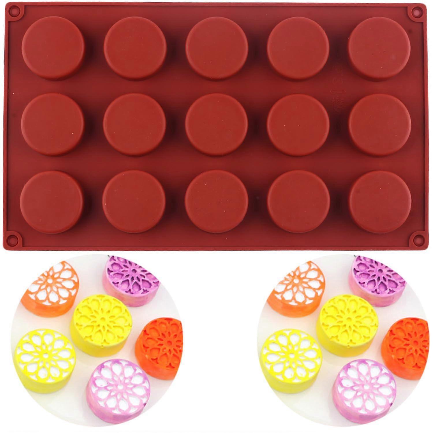 15 Cavity Cylinder Silicone Chocolate Mold for Candy Making and Baking, Easy Release Design