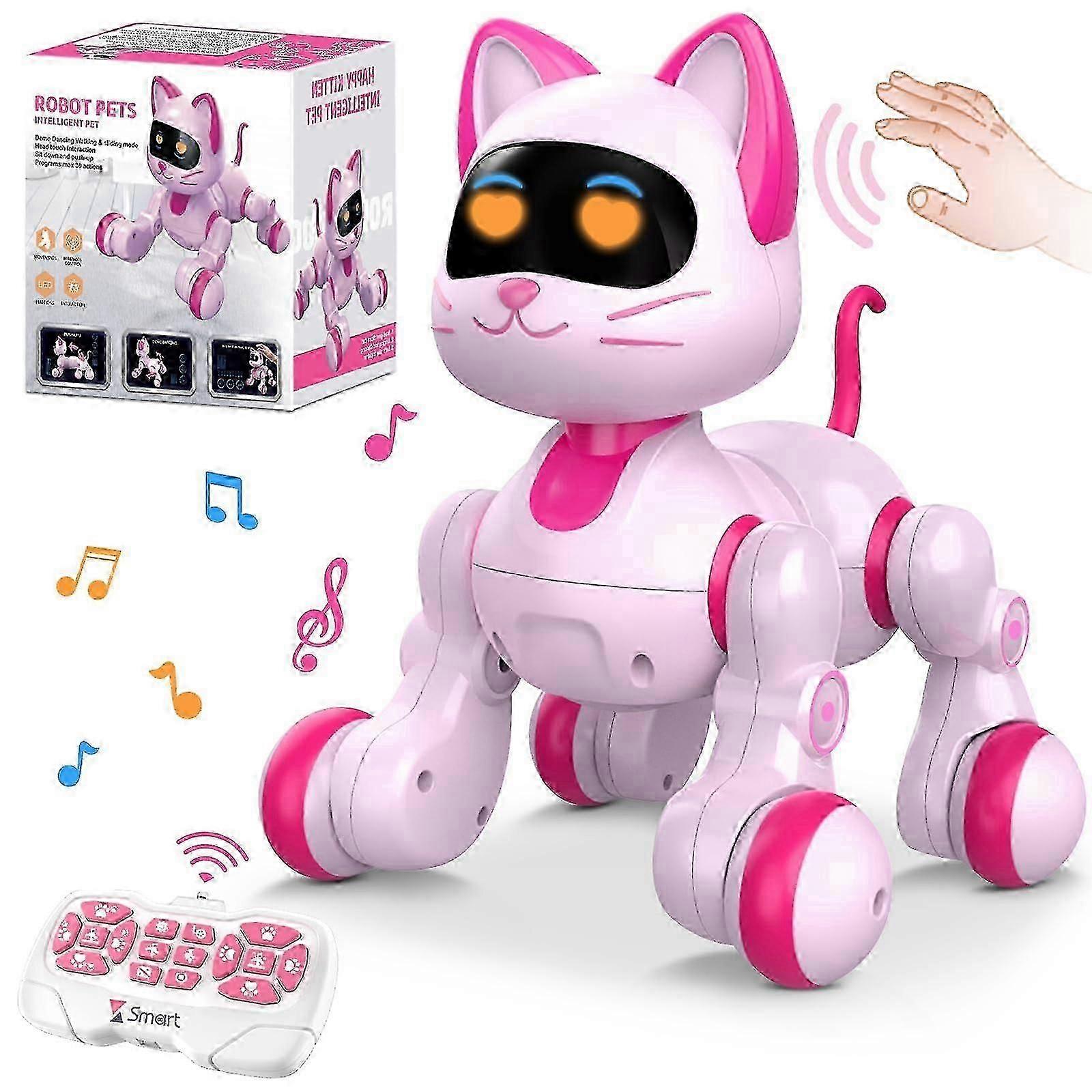 Interactive Electronic Cat Toy: Pink Dancing Robotic Pet with Fun Dance Moves 25-26