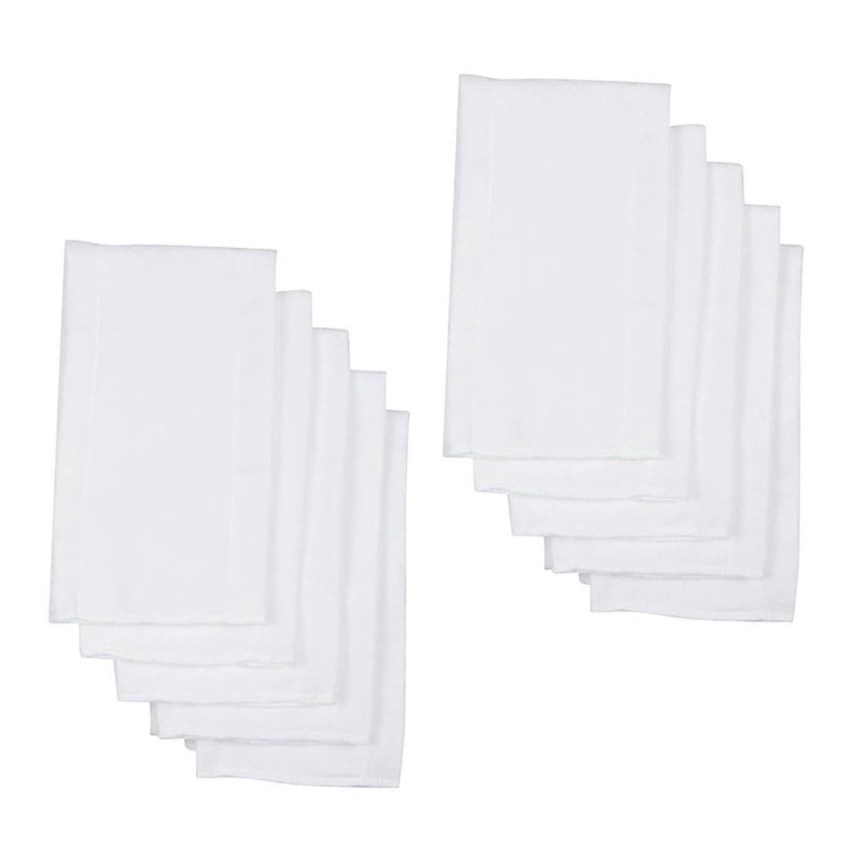 10Pcs Reusable Cotton Diaper Inserts and Burp Cloths for Newborns with Extra Absorbent Layer