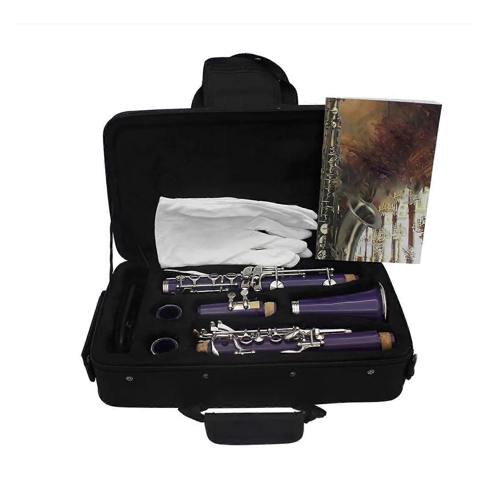 Bb Clarinet for Beginners 17 Key Student Clarinet Set with Smooth Key Action and Stable Tone Control