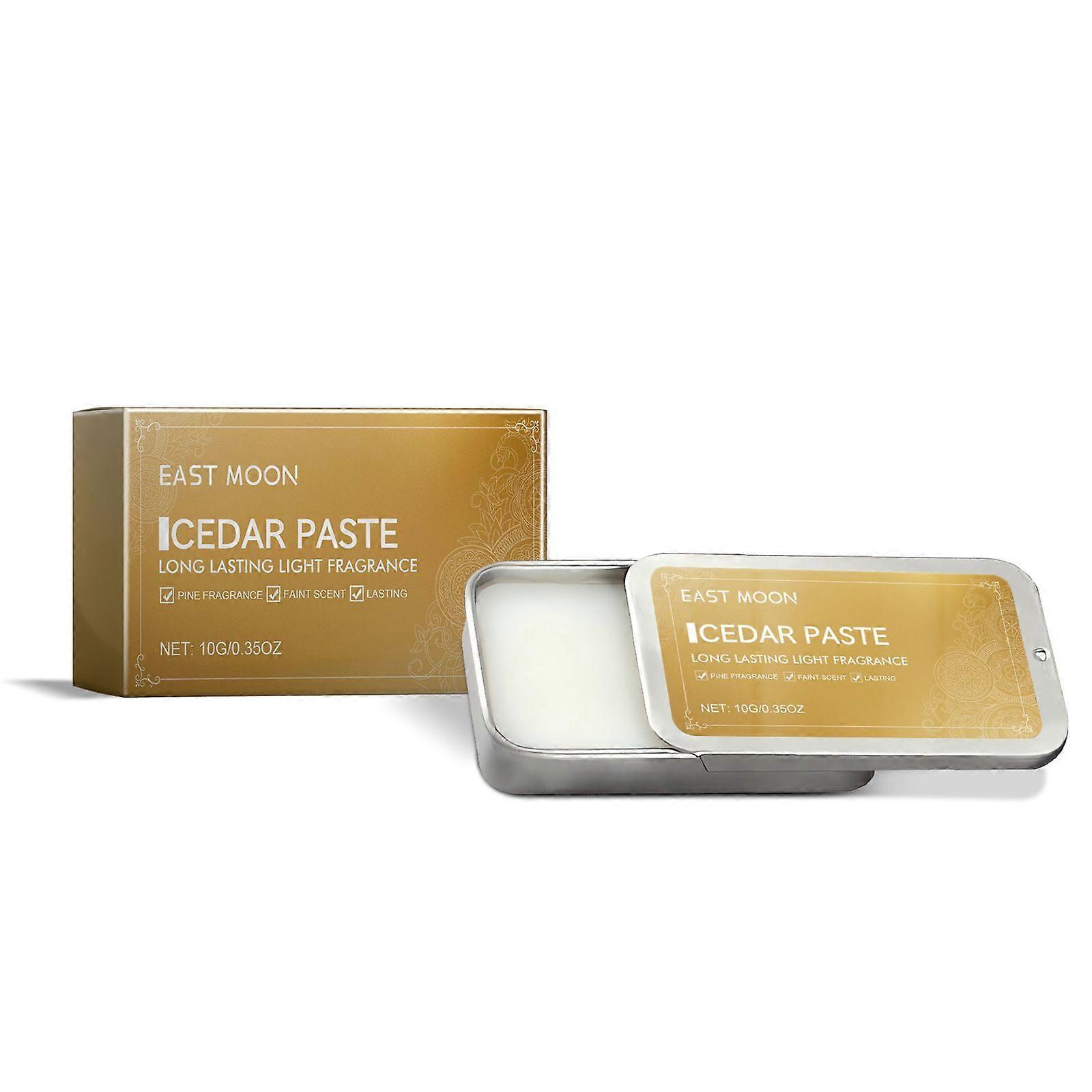 East Moon Men's Solid Cologne (Cedar Scent) Portable Solid Cologne, Long-Lasting, Refreshing, Non-Sticky