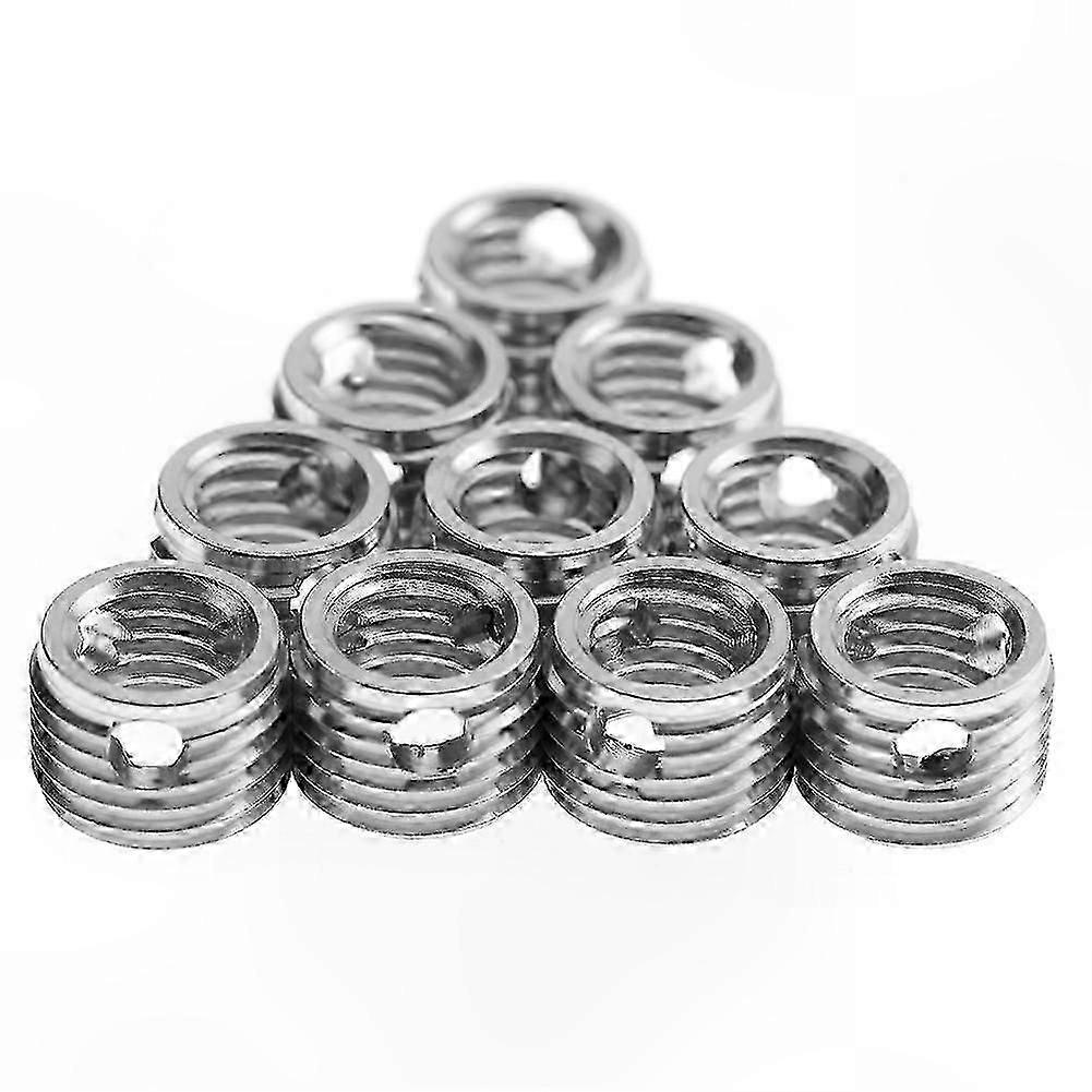 10 Pieces 307 Stainless Steel Self-Tapping Thread Inserts, Inner Diameter M8x1.25 Outer Diameter M12x1.5