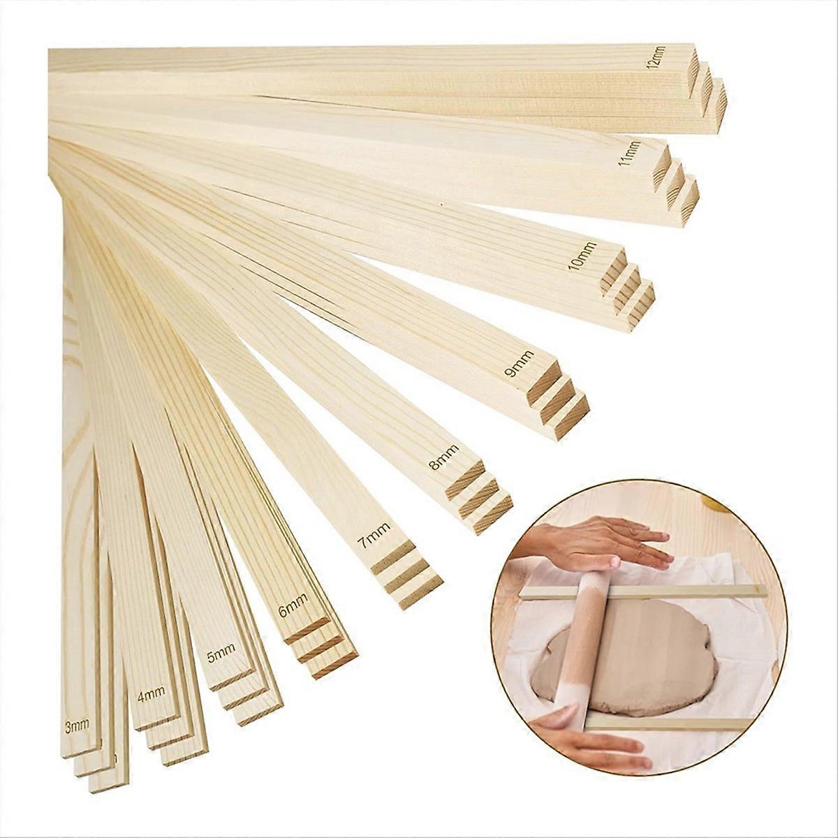 Pottery Teaching Rolling Clay Sticks Clay Roller Guide Clay Tools