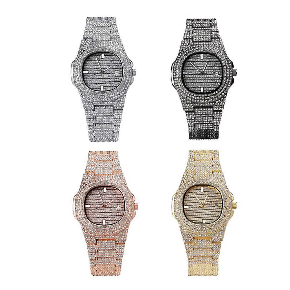Pulseira de relógio de quartzo feminina, resistente e com design elegante, cor rosa, 1 1 4 0 6 polegadas, pacote com 1 unidade.