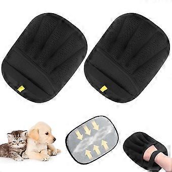 Pet Hair Remover Gloves Set of 2, Electrostatic Fur Removal for Dogs and Cats, Washable and Reusable