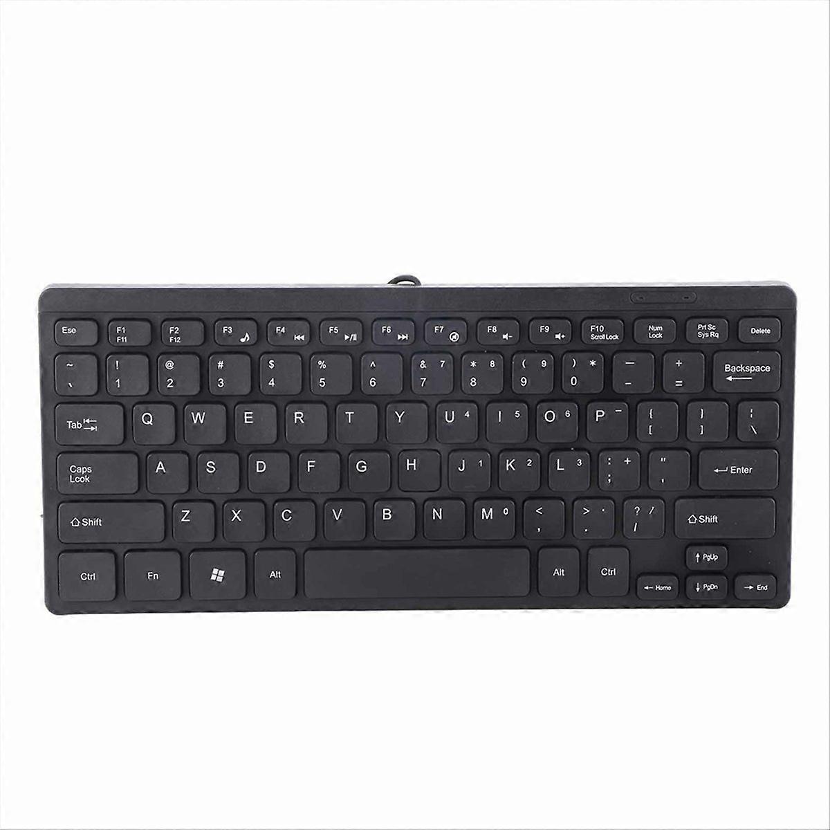 78 Keys USB Wired Keyboard ABS Multimedia Computer Keyboard