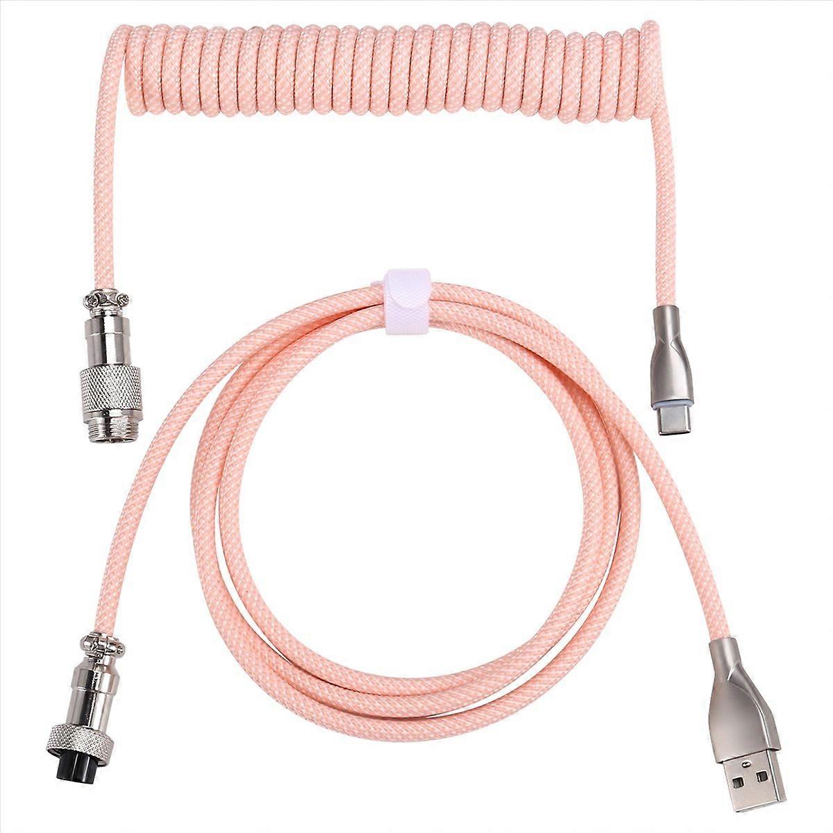 Câble de clavier spiralé USB C Câble de clavier mécanique tressé E