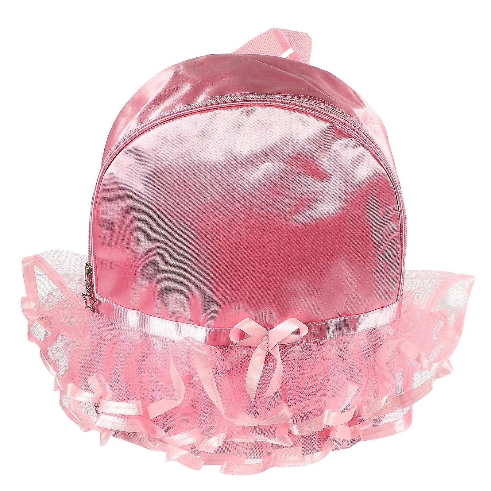 Nylon Ballet Dance Backpack for Storage 10Pcs Pink Kids Dance Bag