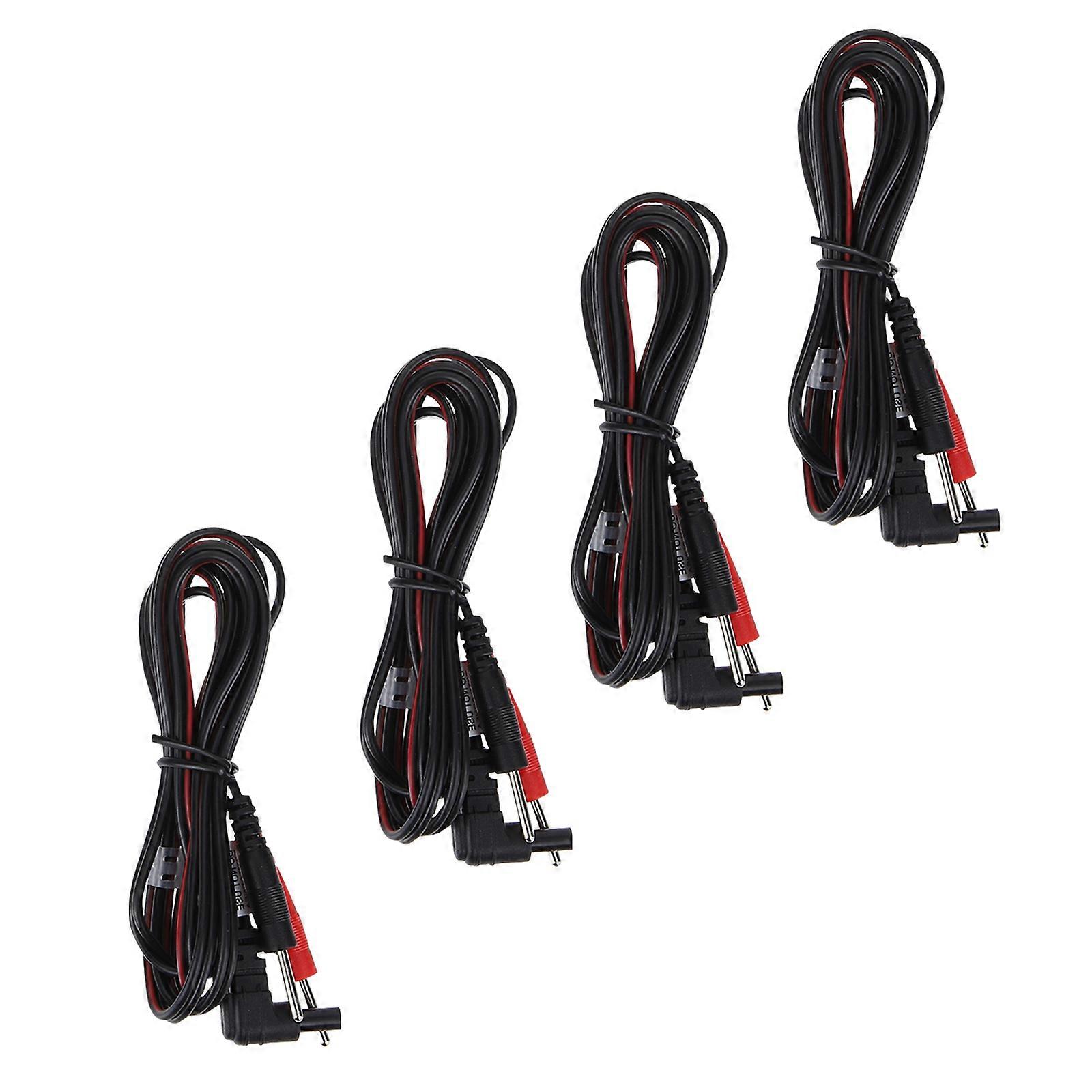 Electric Lead Wire Therapy Machine Connect Cable for Home Use 4Pcs Replacement