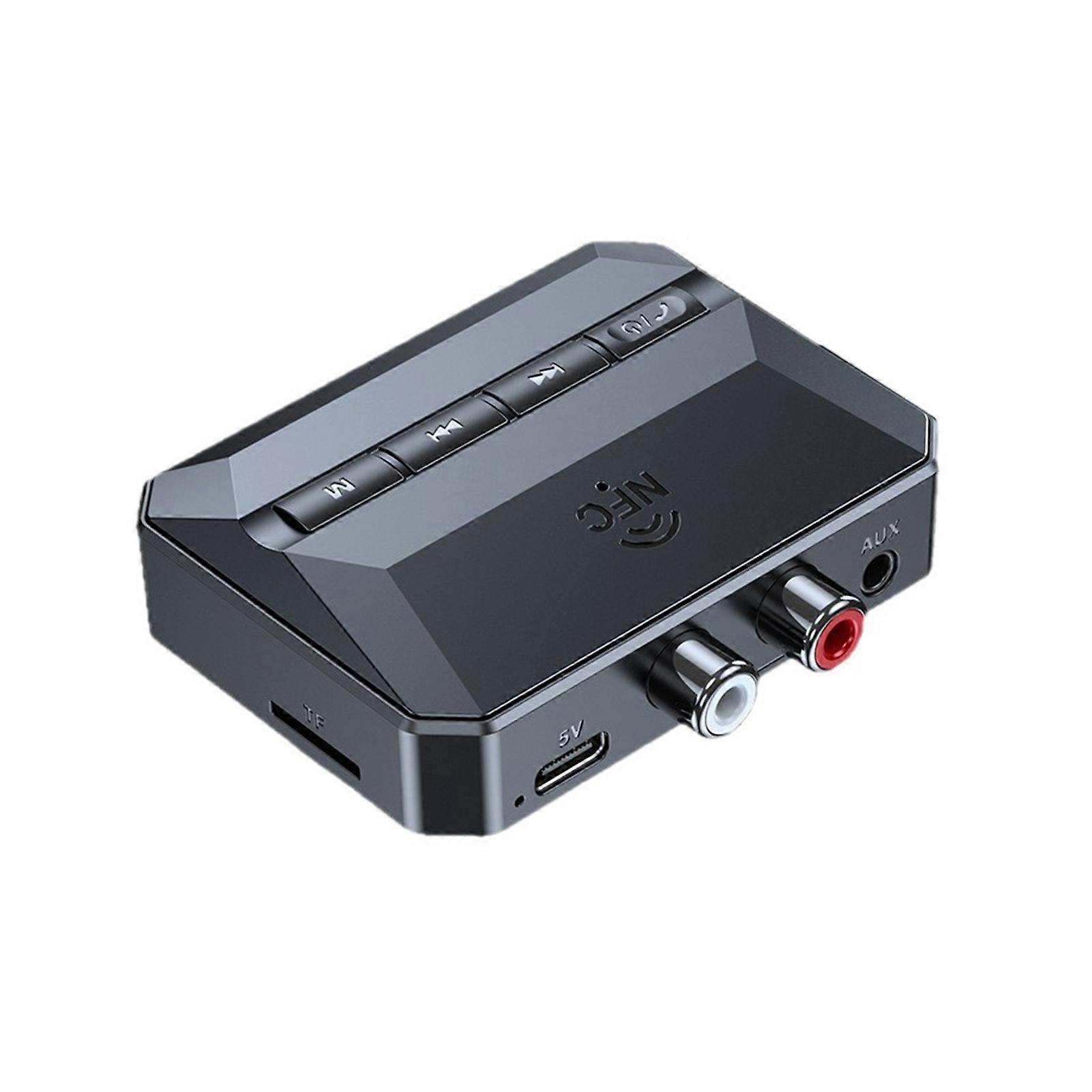 Bluetooth-compatible 5.3 Adapter Receiver NFC-Enabled 3.5mm AUX RCA Input USB Drive TF Card Outputs