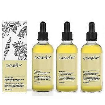 3x Neues 60ml Carvenchy Natural Hair Growth Oil, veganes natürliches Haarwuchsöl, das die Kopfhaut nährt