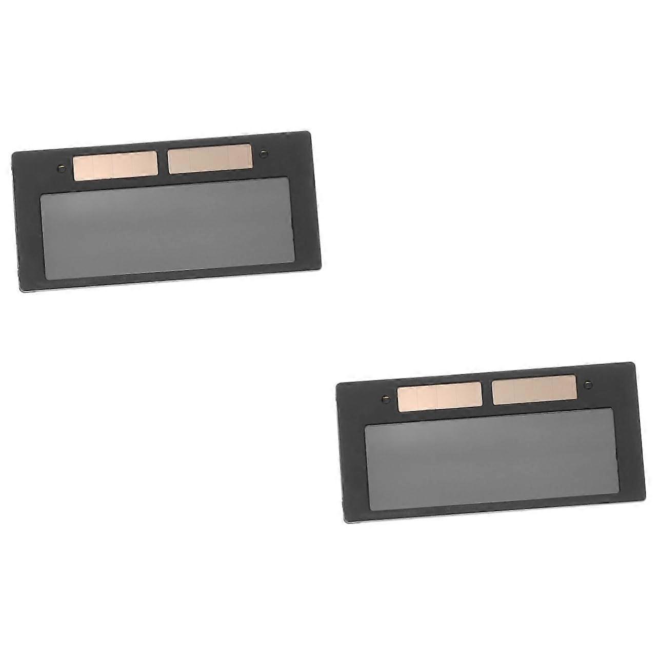 2pcs Solar Auto Darkening Welding Helmet Lens Replacement with  Definition Viewing