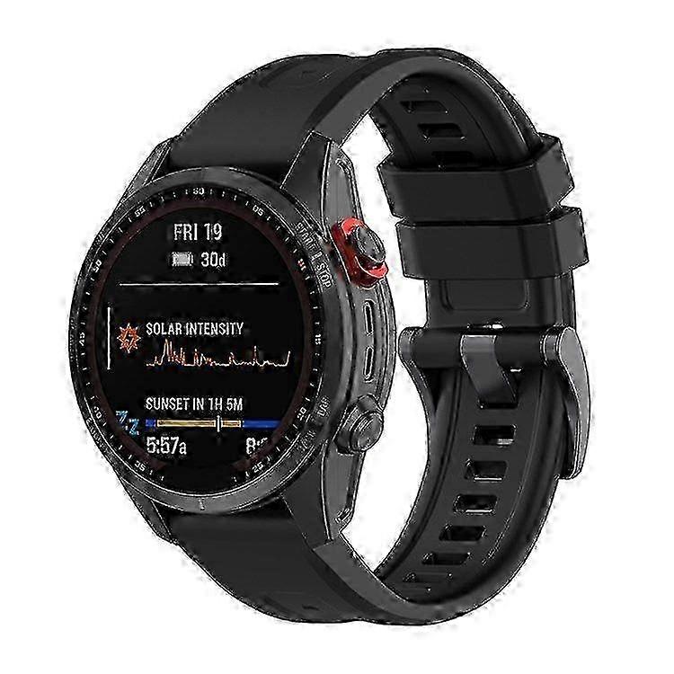 Adjustable Silicone Strap Compatible with Garmin Tactic 7 and Fenix 7X - 26mm Width, Includes Installation Tool