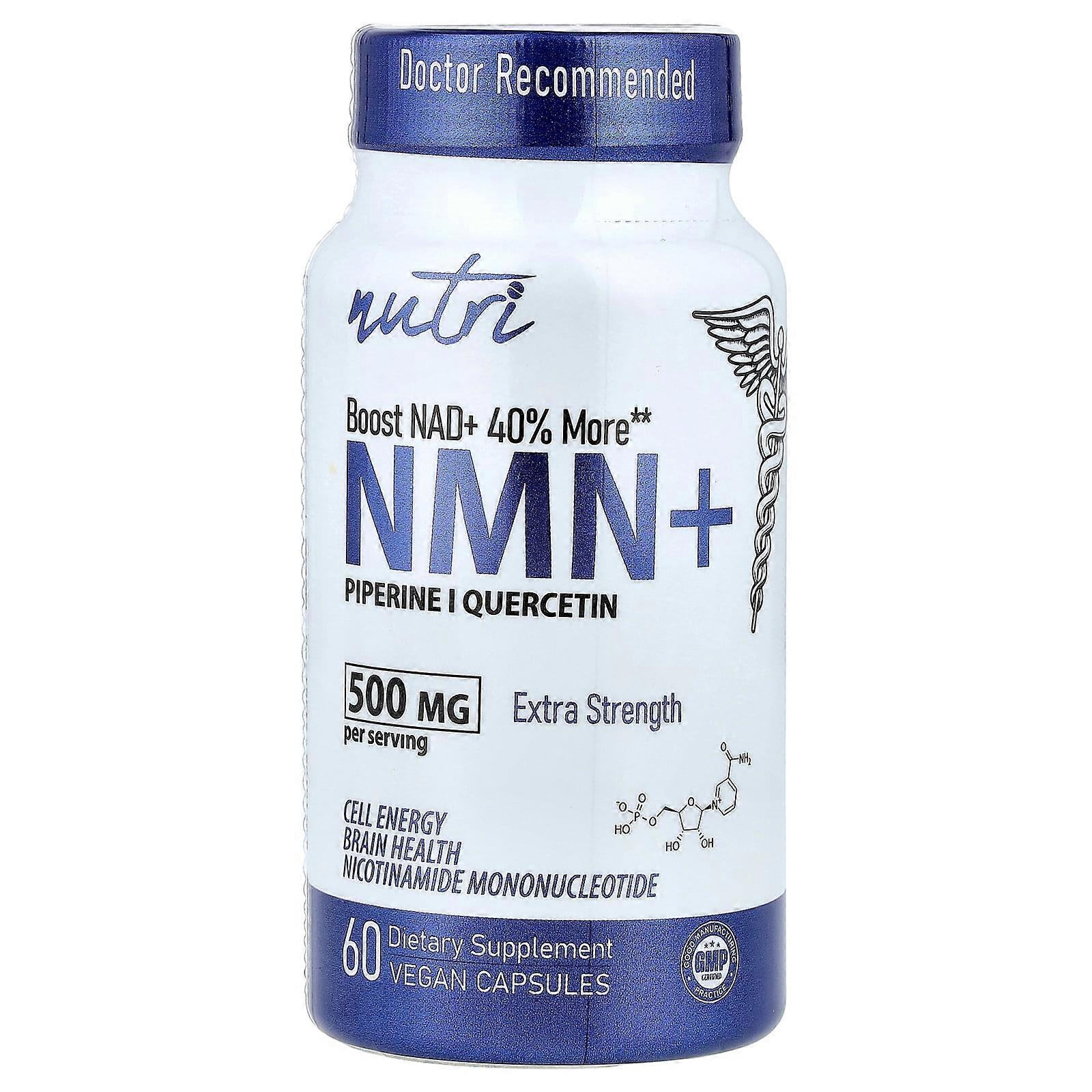 Nutri, NMN+, 60 Vegan Capsules