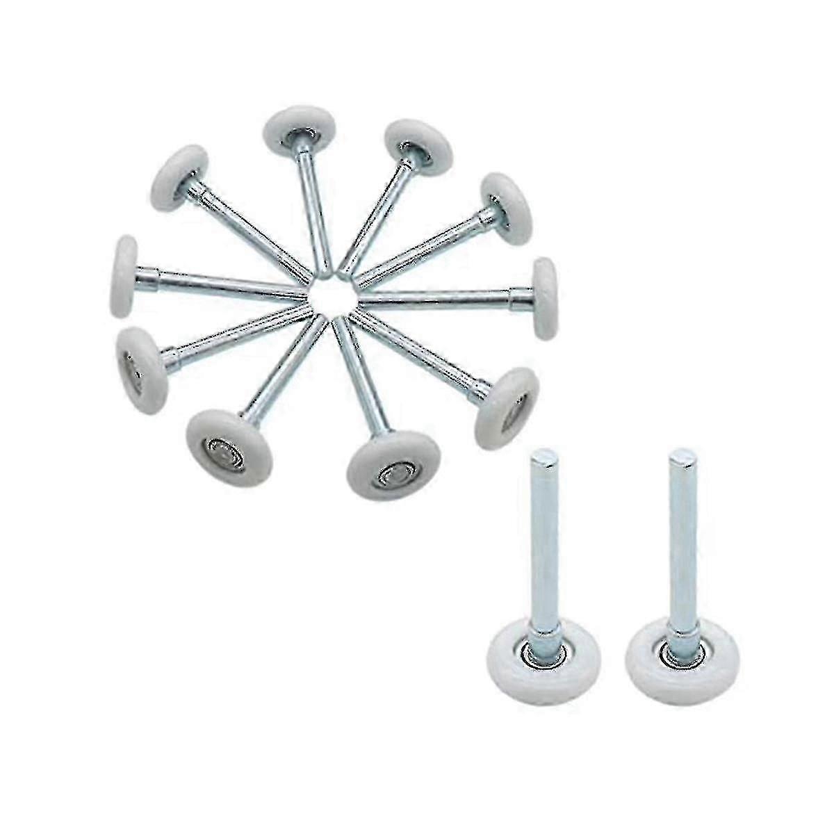 12 Pcs Rolo de Porta de Garagem de Nylon de 1,8 Polegadas com Haste de 4 Polegadas