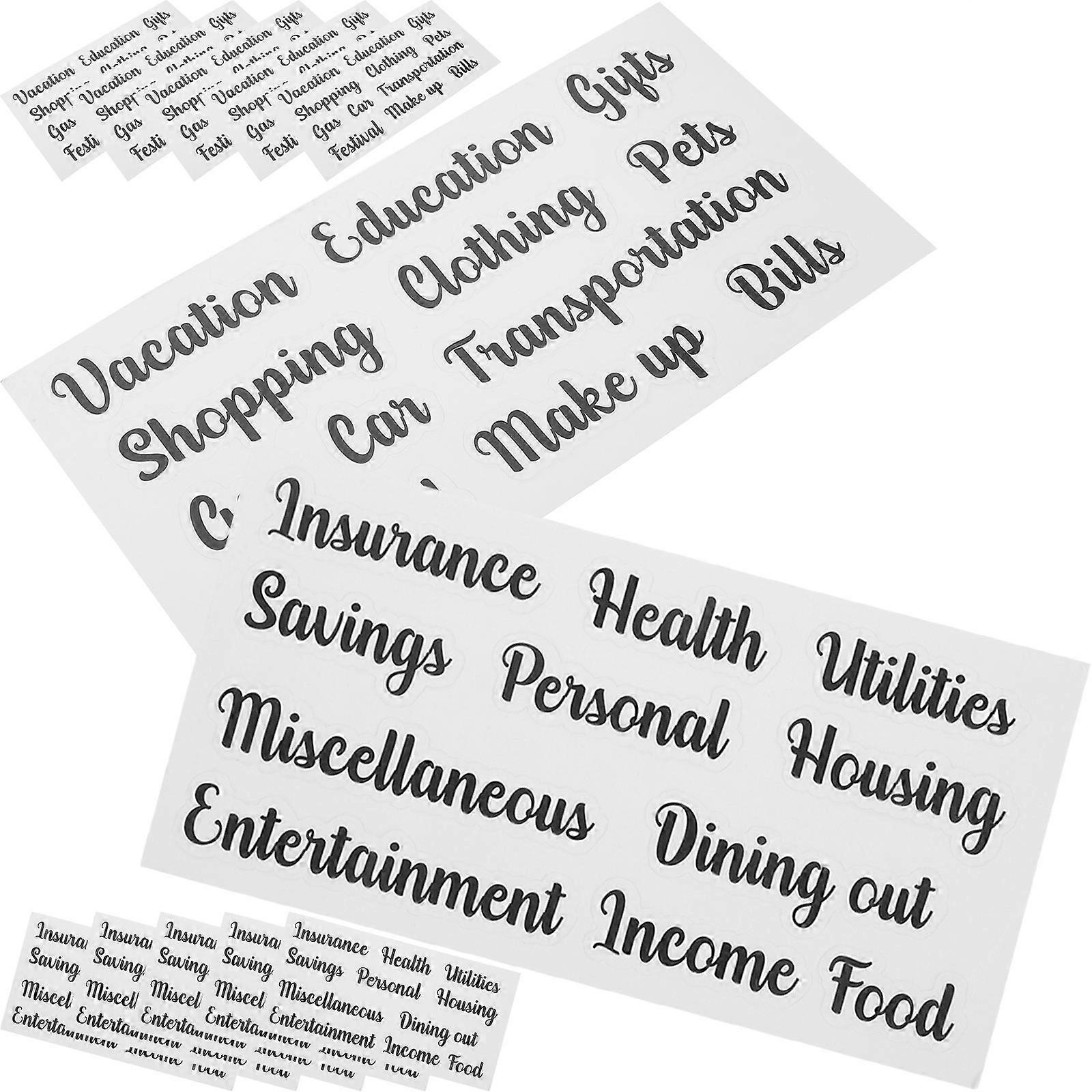 Alphabet Classifying Budget Label Multi-Function Sticker 10Sets