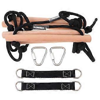 Wooden Ladder Climbing Toy for Kids 2Pcs Durable Rope Swing Ladder