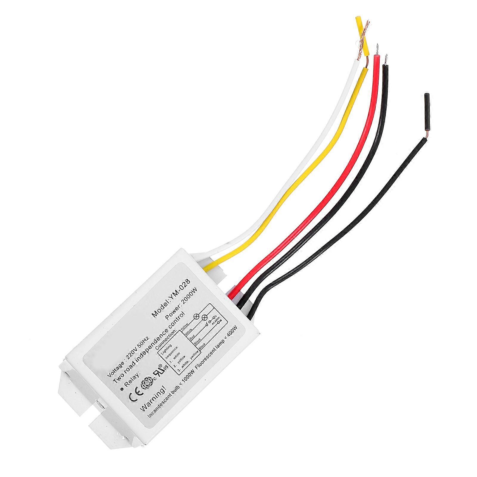 Segment Switch 220V 2 Channel Digital Switch for Light Control 1 Piece