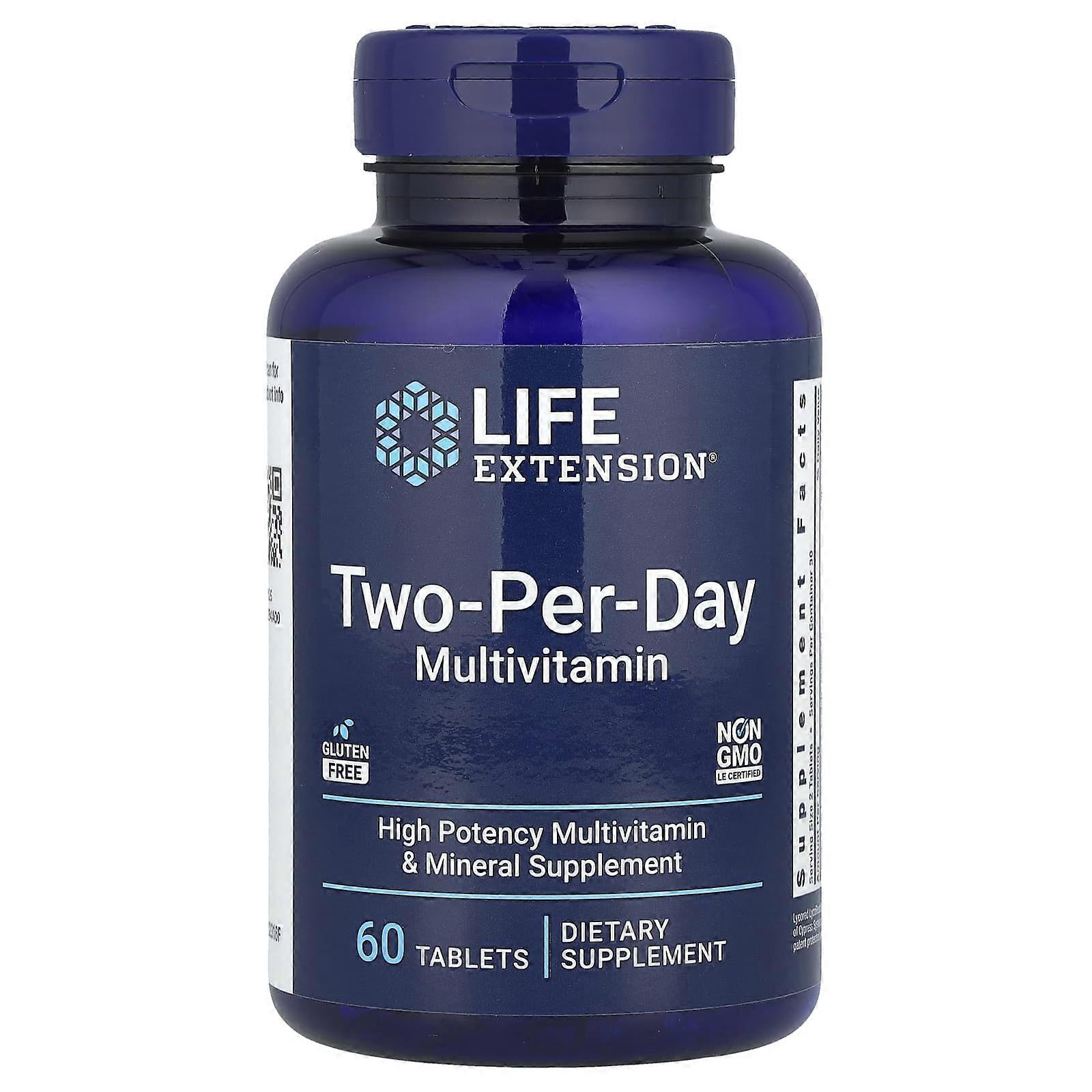 Life Extension, Two-Per-Day Multivitamin, 60 Tablets, 2-Pack